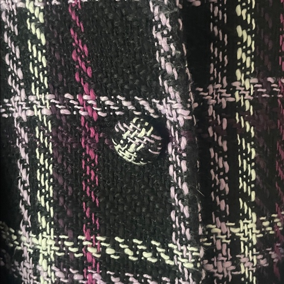 Briggs New York Black purple and Pink tweed coat - Picture 3 of 5